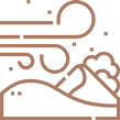 Desert dust and fine sand icon