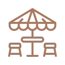 Indoor-outdoor living rug icon