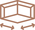 Grand space scale and proportion icon