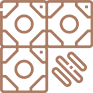 Tile and concrete floor comfort icon